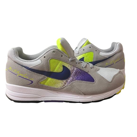 Nike Air Skylon 2 Men’s Size 9.5 Gray Volt Purple Retro Running Sneakers A01551- - Picture 12 of 14